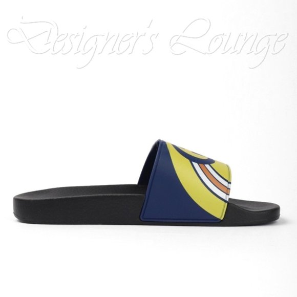 SOLD! NEW GUCCI Interlocking GG Logo Rainbow Slides 9 G / US 9.5 Flip Flops - Picture 10 of 13